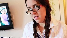 Naughty British student makes step-dad cum!