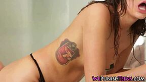 Teen in stockings pounded roughly