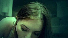 Watch this amateur teen tug cum in pov, contrasting her innocence with the action