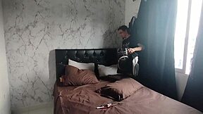 Stepsister begs for doggystyle fuck since stepfather doesn't satisfy her properly in homemade video.