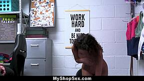 I caught this ebony shoplifter stealing a doll at MyShopSex.