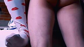 University friend and boyfriend's pal sneak off at the party for wild sex while partners are in the bathroom!