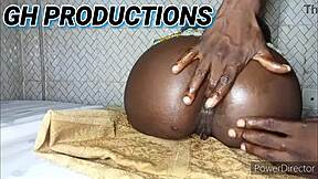 Little African teen slut gets her tight asshole stretched and twerks for daddy in wild play.