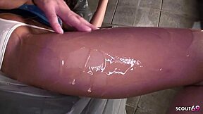 i got a uncensored jav creampie from client in japan with my oiled teen body