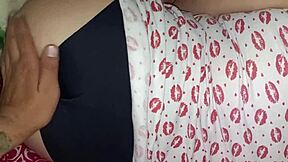 my stepbro's wife is so slutty. when alone, she lets guys grope her big tits and pussy thru see thru clothes!