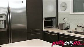 Step dad catches horny teen Elsa Jean masturbating and fucks her hard