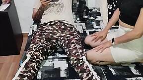 Horny stepsister begs for facial after fuck