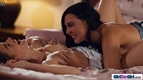 brunette pornstar says, 'no more clam jamming for me!' during muff diving.