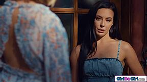 brunette pornstar says, 'no more clam jamming for me!' during muff diving.