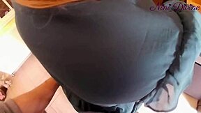 Blonde Housewife Pulls Aside Panties for Big Cock Fuck in Kitchen