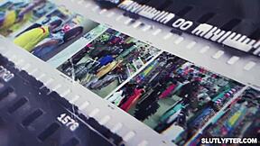 Senior officer teaches rookie the proper search technique in the office