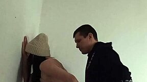 I rushed to fuck my classmate in the entrance and came in her mouth