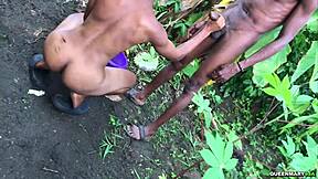 Caught My Ebony Neighbor Bathing Naked in Nearby Bush. What Happens Next?