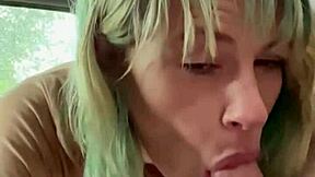 Does This Real Hooker Love Sucking Cock In The Car Backseat And Swallowing Every Drop?