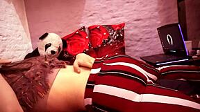 petite redhead latina takes monster cock in passionate oiled anal sex