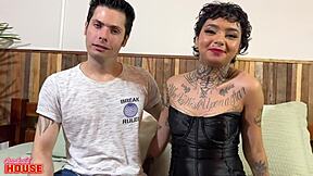 Gata Mignon gets naughty in a wild threesome with boyfriend and friend