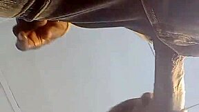 African teen gives sloppy blowjob with cum on her face