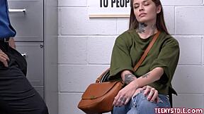 Tattooed redhead vanessa vega gets banged by officer after shoplifting