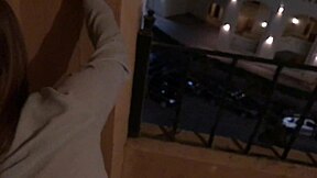 I fucked a skinny slut on the balcony