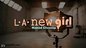 Alluring brunette says, 'look at my sexy body'