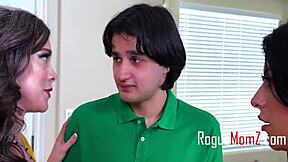 Step Mom And Favorite Waitress Serve Me Dessert In A Threesome With Teen