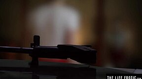 Why no panties under black stockings while she touches herself in mirror?