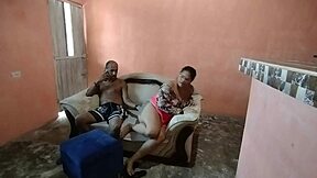 unfaithful husband ends up fucking his sister-in-law's big ass in the living room while his wife is not home