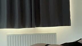 horny british teen toys herself to squirting orgasm on webcam.