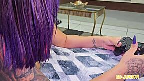 hot girl stops gaming to ride cock