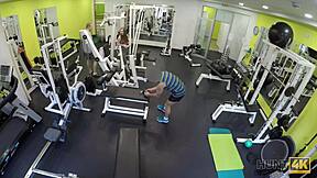 Naive fitness babe opts for sex with rich men instead of training.