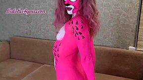 Lover! Passionate Fuck In Pink Panther Costume After Party!