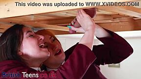 college duo drains a guy dry on their uniforms