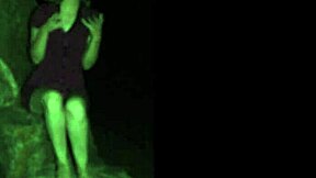 How does Lana Rey dare to go naked in public for hardcore outdoor action?