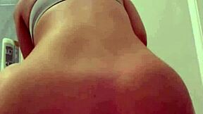 Horny American exchange student girlfriend experience: is she a slut squirting alone?