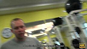 Naive fitness babe opts for sex with rich men instead of training.