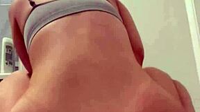 Horny American exchange student girlfriend experience: is she a slut squirting alone?