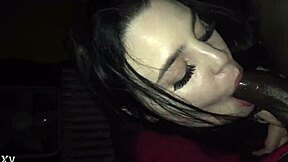 look at this amateur 19yr old spanish girl deepthroating that big black cock