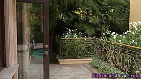 Small tits lesbian eats pussy orally