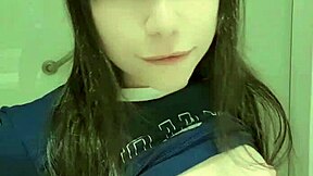 Amateur Young Teen 18+ Masturbates in Tight Bathroom