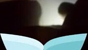 Milf licks young guy's cock in office