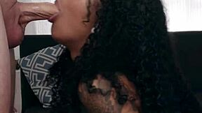 Tattooed Brazilian Slut Sucks Dick in Bikini