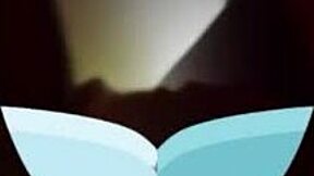 Milf licks young guy's cock in office