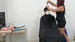 hairdresser enjoys banging clients in playful roleplay