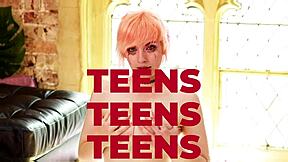 young blonde rims her step-dad in costume