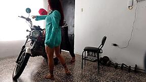 Innocent guy didn't expect his neighbor's big ass shaking in lingerie