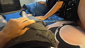 my stepsister and i watch a movie alone at home