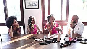 Brazilian Black Couple Enters Porn In Sheer Red Outfits?