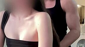 Oriental Hottie Takes a Huge Cum Load on Her Small Titties