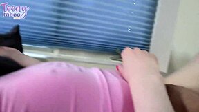 Celestina Blooms and Seth in a college babysitter scene.