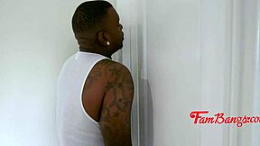 Step dad passionately fucks teen ebony with big black cock